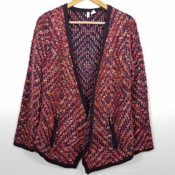 Moth Keavy Open Front Mohair Sweater Jacket - Picture 2 of 8